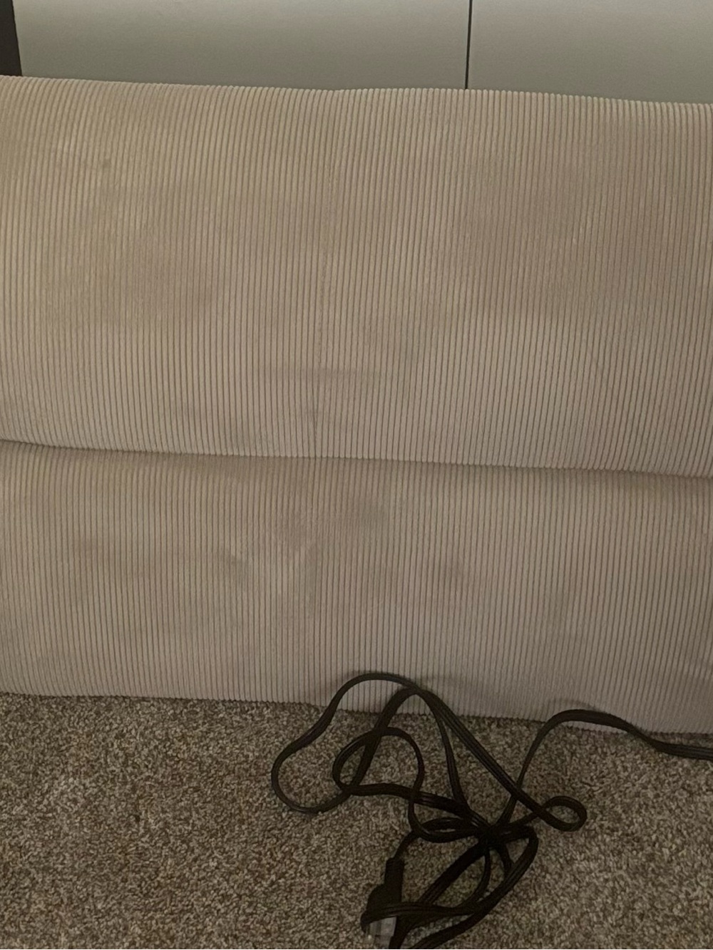 Neutral Beige Corduroy Headboard